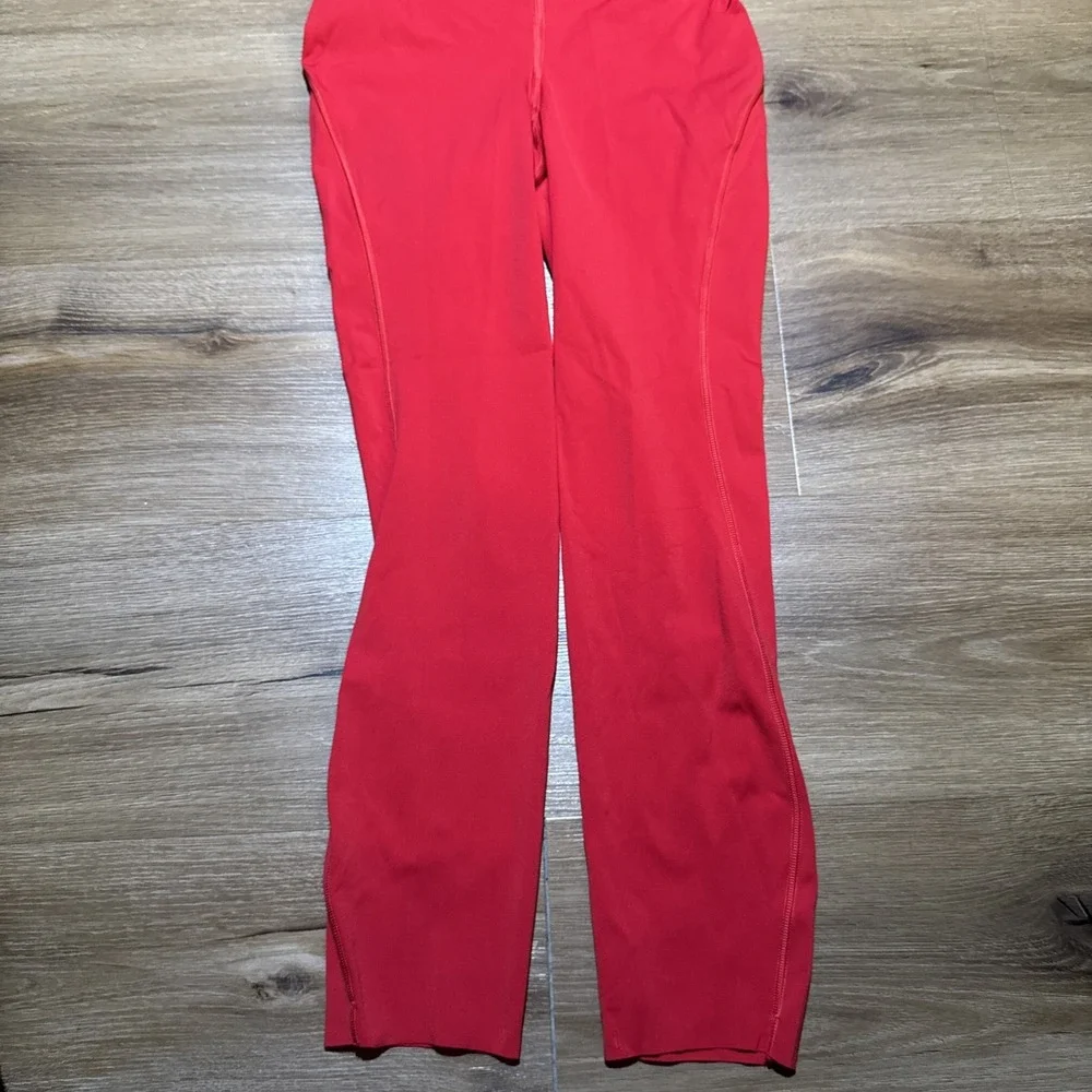 Lululemon Leggings Womens 4 Dark Red Base‎ Pace High-Rise Crop 23" Workout Yoga - Picture 3 of 7